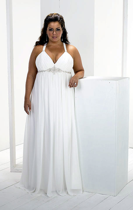 Genuine plus-sized bride in a dress by Kellan-J